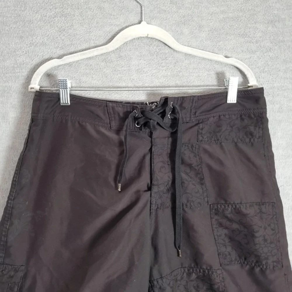 Anchor Blue Men Swimwear 32‎ Black Cargo Board Shorts Logo Surf Y2K